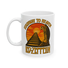 Vintage-Inspired Ceramic Mug for Coffee Lovers, Get The Led Out, Retro Classic Rock Mug
