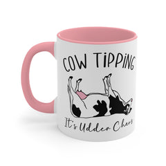 COW TIPPING Awareness - Accent Mugs | Cow Tipping Is Real, Bovine Humor. Gift For Him, Gift For Her, Farm Humor, Cow Fan Gift, Farm Animal