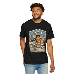 Front Graphic "Who Let the Dogs Out?" Baldwin Harbor Animal Hospital Cute Vet Clinic T Shirt
