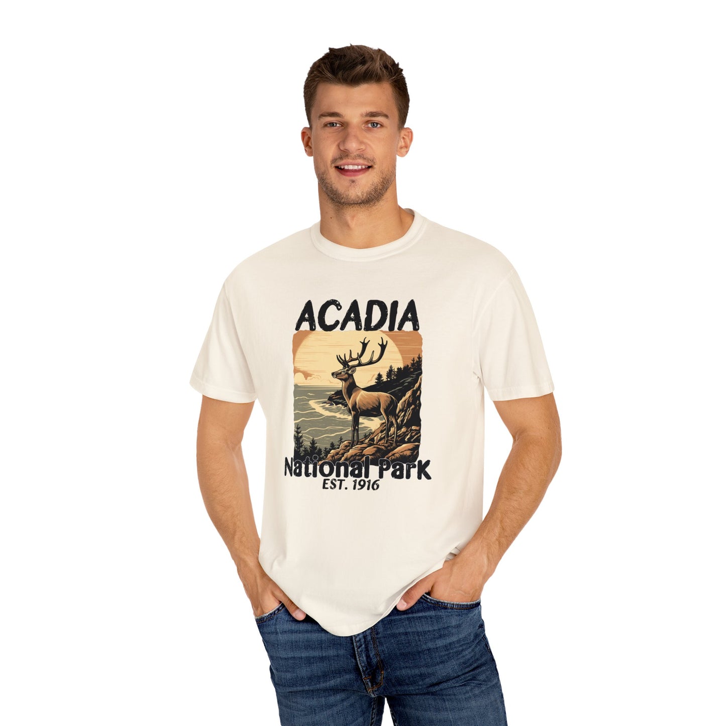 Arcadia National Park Graphic, Comfort Colors Soft Relaxed Fit Unisex Garment-Dyed T-shirt