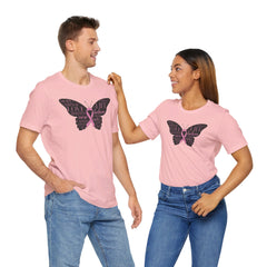 Butterfly Cancer Awareness and Survivor - Unisex Jersey Short Sleeve Tee