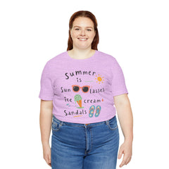 Summer Is — Graphic Tee (Sunglasses, Ice Cream & Sandals)