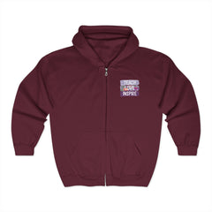 Teach Love Inspire Hoodie - Cozy Unisex Zip-Up Sweatshirt for Educators and Motivators
