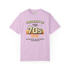 70s Retro Tee – "Property of the 70s 1976" Vintage Graphic T-Shirt