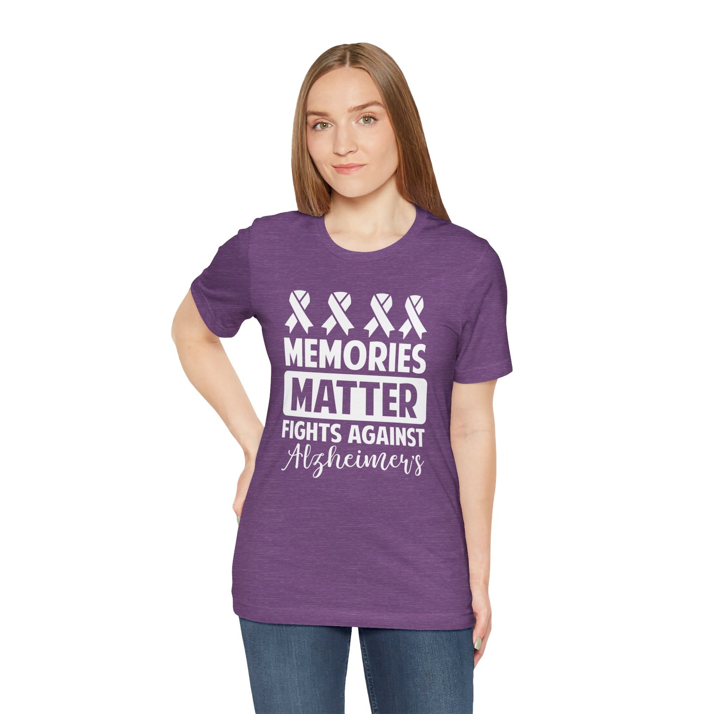 MEMORIES MATTER Fights Against Alzheimers- Unisex Jersey Short Sleeve Tee