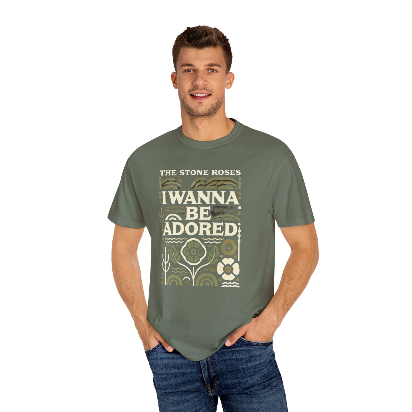 I Wanna Be Adored Stone Roses  - Graphic Comfort Colors Garment Dyed Shirt