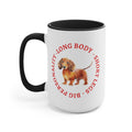 Dachsund Two Tone Accent Mug, 11oz 15oz