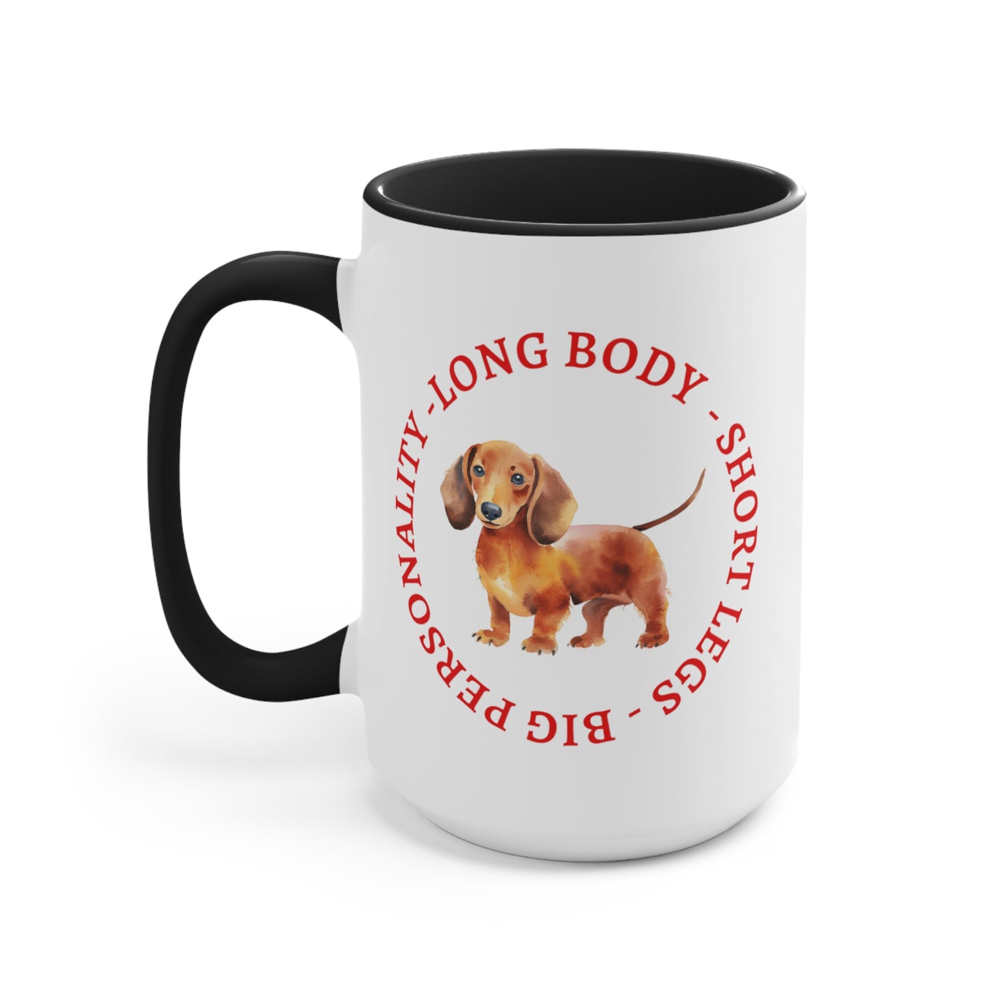 Dachsund Two Tone Accent Mug, 11oz 15oz