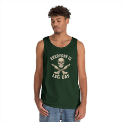 Fitness Tank Top - Skull Leg Amputee Gym Workout Shirt