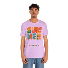 Summer Graphic Tee — Colorful Tropical "SUMMER" Typography T-Shirt