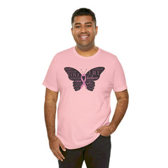 Butterfly Cancer Awareness and Survivor - Unisex Jersey Short Sleeve Tee