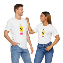 Emoji TEACHER PENCIL- Graphic Unisex Jersey Short Sleeve Tee