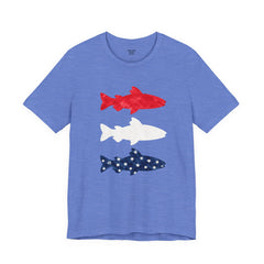 Patriotic Trout T-Shirt — Red White & Blue Fish Tee