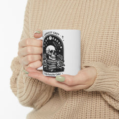 Celestial Skull and Rose Rose Ceramic Mug - Perfect for Coffee Lovers & Gift Giving