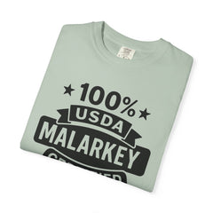 100% USDA Malarkey Certified T-Shirt, Funny Tee, Gift for Farmers, Humorous Apparel, Casual Wear, Agricultural Humor