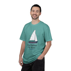 Hempstead Bay Sailing Club Graphic T-Shirt — "Real Sailors Fly Scots" Nautical Tee