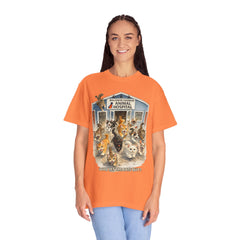 Front Graphic "Who Let the Cats Out?" Baldwin Harbor Animal Hospital Cute Vet Clinic T Shirt