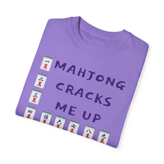 Mahjong Cracks Me Up, Comfort Colors 1717, Funny Graphic Tee, Unisex Garment-Dyed T-shirt, gift for mahjong player, mahjong lover gift, casual wear tee, humorous t-shirt, novelty mahjong shirt