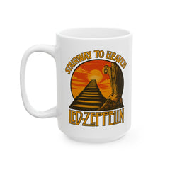 Vintage-Inspired Ceramic Mug for Coffee Lovers, Get The Led Out, Retro Classic Rock Mug