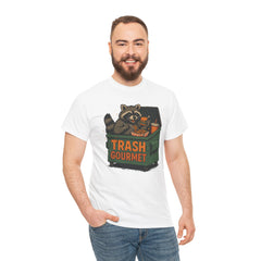 Trash Gourmet Unisex Heavy Cotton Tee, Funny Graphic T-Shirt, Quirky Casual Wear, Unique Gift for Food Lovers, Eco-Friendly Apparel