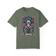 TAROT CARD WEED T Shirt, Vintage Style tee, Skeleton Reader Graphic Tee, Weed Lover, Smoke Cannabis tee, Relaxed Fit tee, Stoner Lifestyle