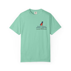 Lauren McGowan Front Logo Back Graphic Baldwin Harbor Animal Hospital "Who Let the Dogs Out?" Tee