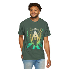 Raccoon UFO Funny Comfort Colors Graphic T-Shirt