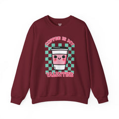 Woman's Coffee Valentine -  Unisex Heavy Blend™ Crewneck Sweatshirt