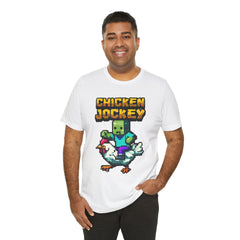 Video Game Chicken Jockey Tee - Unisex Short Sleeve T-Shirt