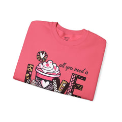 Woman's All You Need Is Love And Coffee Valentine -  Unisex Heavy Blend™ Crewneck Sweatshirt