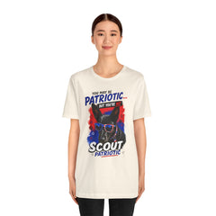 Personalized With Your Dogs Image and Name Patriotic Unisex Jersey Short Sleeve Tee