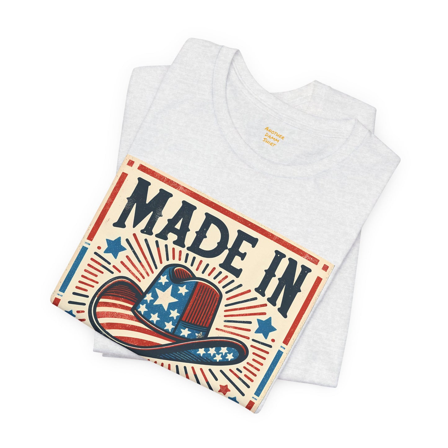 Made In America Cowboy Hat Graphic, Unisex Jersey Short Sleeve Tee