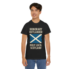Honorary Outlander Heavy Cotton Tee, Holy Loch Scotland Shirt, Outlander Fan Gift, Casual Tee, Travel Souvenir, Unisex T-Shirt