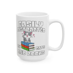 Funny Cat and Books quote mug, funny Librarian gift, white ceramic mug, 11oz,15oz mug, gift for Cat Lover, gift for him, gift for her