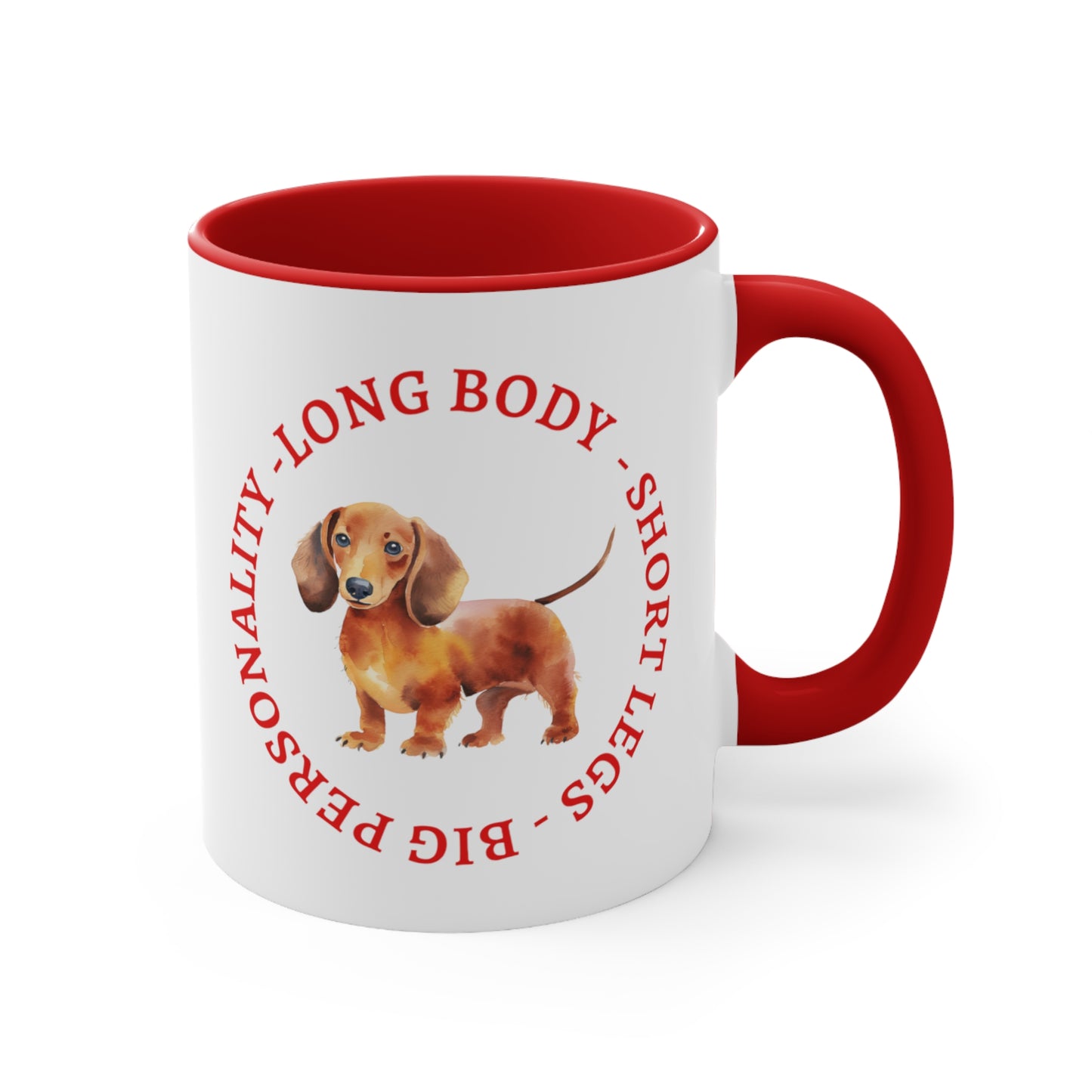 Dachsund Two Tone Accent Mug, 11oz 15oz