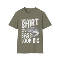 Does This Shirt Make My Bass Look Big Unisex Softstyle T-Shirt  A unique gift idea for people who love to fish