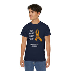 Her Fight Is My Fight Limb Difference Awareness - Unisex Ultra Cotton Tee | Amputee, Leg Amputee. Arm Amputee, Prosthetic Wearer Gift,