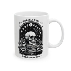 Celestial Skull and Rose Rose Ceramic Mug - Perfect for Coffee Lovers & Gift Giving