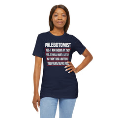 Phlebotomist Humor Tee, Funny Medical Shirt, Nurse Gift, Blood Tech Wear, Cute Phlebotomy Humor, Healthcare Apparel