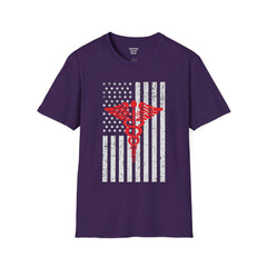 American Doctor - Unisex Softstyle T-Shirt | Doctor Awareness, Medical Wear, Gift For Him, Scrubs Lover, Hospital Staff Gift, Gift For Him