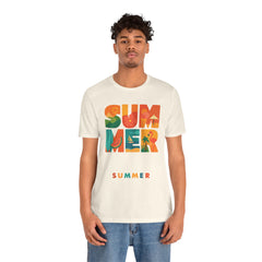 Summer Graphic Tee — Colorful Tropical "SUMMER" Typography T-Shirt