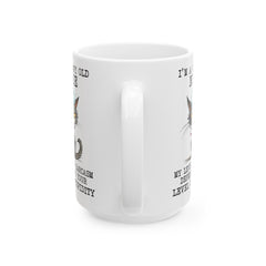 Funny Cat graphic mug, sarcastic grumpy nurse cat, ceramic cat mug, 11oz, 15oz, cat lover gift, gift for her, Cat Mamma, animal lover gift,