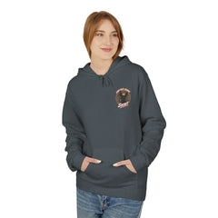 Breakfast Club Hoodie — Cute Black Dog, Bacon & Egg Graphic Pullover