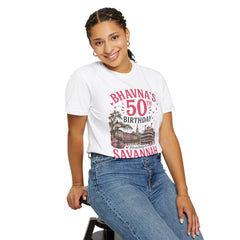 Bhavna Personalized 50th Birthday Girls Trip Savannah, Georgia T-Shirt