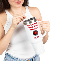 Space Odyssey Insulated Travel Mug, 40oz - Open The Pod Bay Doors HAL