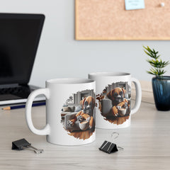 Less Talk More Coffee Boxer Ceramic Mug - Perfect for Dog Lovers