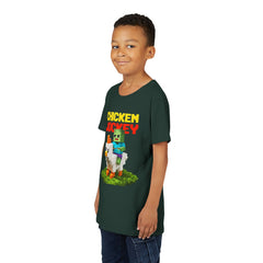 Youth Chicken Jockey Tee - Fun Gamer T-Shirt for Kids