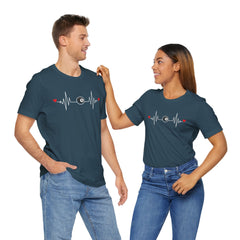 Billards Heart Beat Eight Ball Graphic - Unisex Jersey Short Sleeve Tee