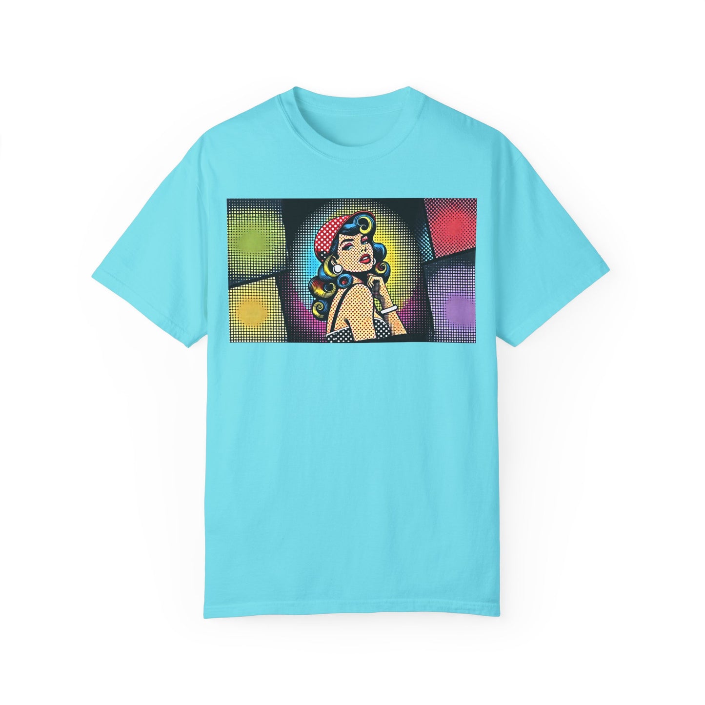 Pop Art Pinup Girl - Comfort Colors Garment Dyed Shirt