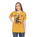 American Cowgirl, Playing Guitar Graphic, Unisex Jersey Short Sleeve Tee